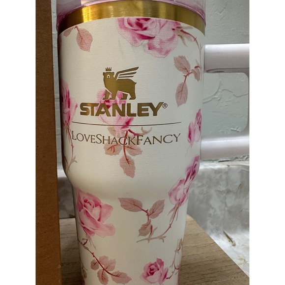 Stanley LoveShackFancy Rose Floral 20oz Tumbler With Straw Lid- New in box! - Picture 2 of 5